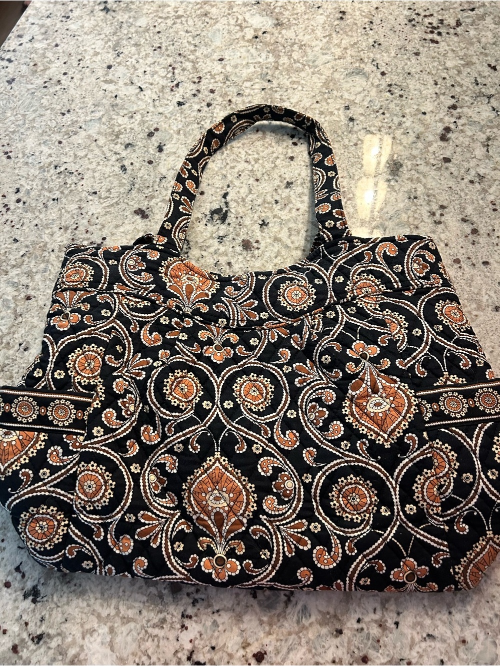 Vera Bradley Tote Bag black and brown